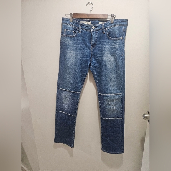 Anthropologie Denim - Pilcro By Anthropologie- Women's 31 Blue Straight Leg Jeans Letter Press